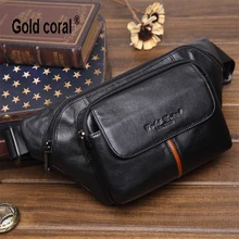 Новое поступление, Мужская поясная сумка из натуральной кожи, Повседневная дорожная поясная сумка для мужчин, модная мужская сумка через плечо, нагрудная сумка