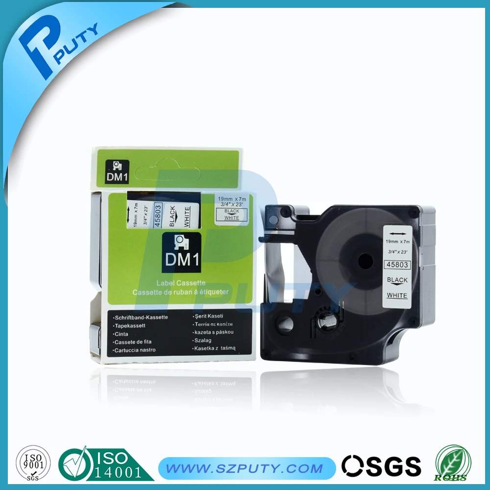 

3PCS Tape 45803 Laminated Compatible Dymo D1 19mm Label Tapes 45803 Black on White 19mm*7m Label Maker Tape