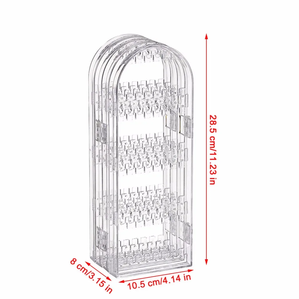 120/240 отверстия ювелирные изделия вешалка Органайзер-Складная акриловая серьга, ожерелье& браслет держатель дисплей стенд#241351