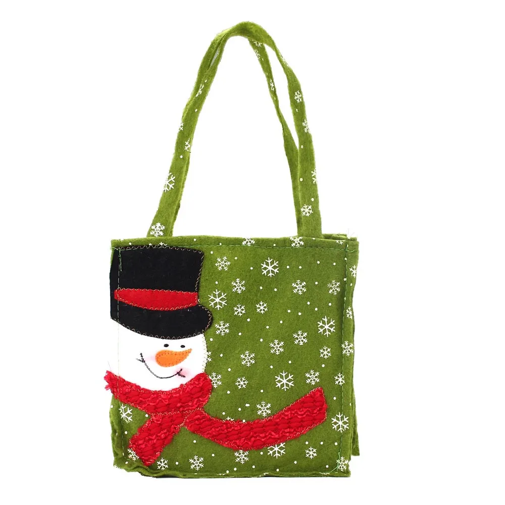 

Creative Christmas Gift Bag Pattern Santa Claus Candy Bag Handbag Home Party Decoration Gift Bag 16*16cm