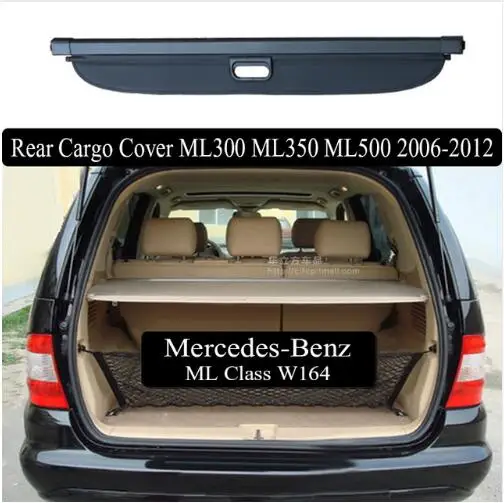 

High Qualit Car Rear Trunk Cargo Cover Security Shield Screen shade Fit For Benz ML W164 ML300 ML350 ML500 2006-2012 BY EMS