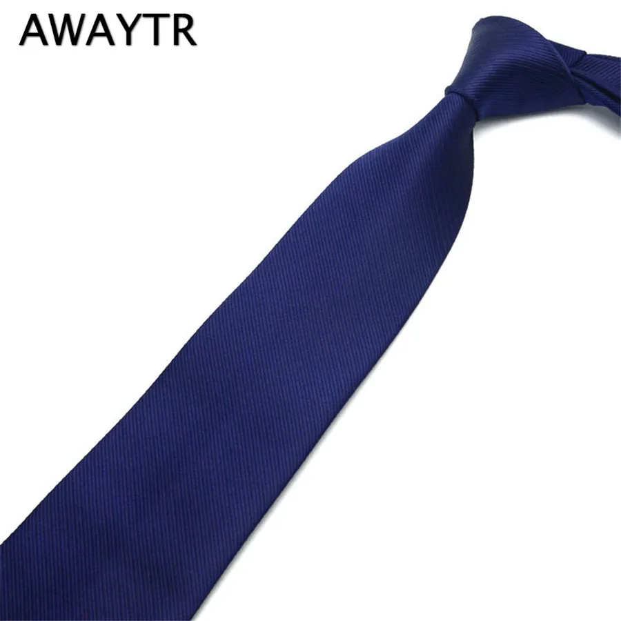 Мужской облегающий галстук AWAYTR черный/синий бабочка классический однотонный для