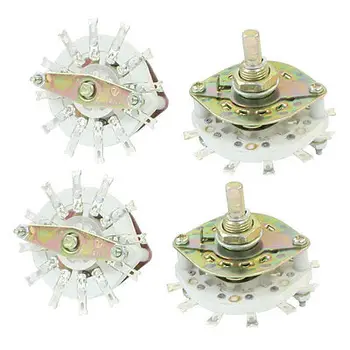 

4pcs KCT2*5 2P5T 2 Pole 5 Throw Single Deck Band Channel Rotary Switch
