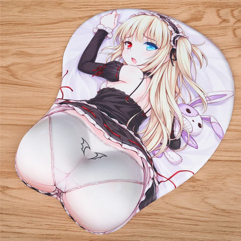 FFFAS 3D Hips Butt Sexy Mouse Pad Silicone Wrist Rest Anime Hasegawa Kobato...