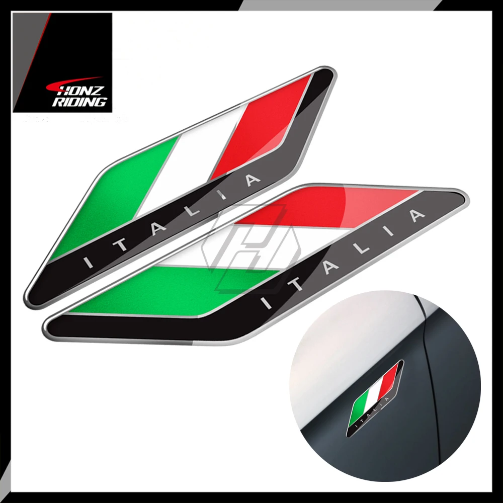 For Aprilia Ducati Suzuki Yamaha Honda Kawasaki for Car Decals 3D Italy Flag Sticker Italia Decals flag rossi vrforty yamaha gsp 15c46 yl ns