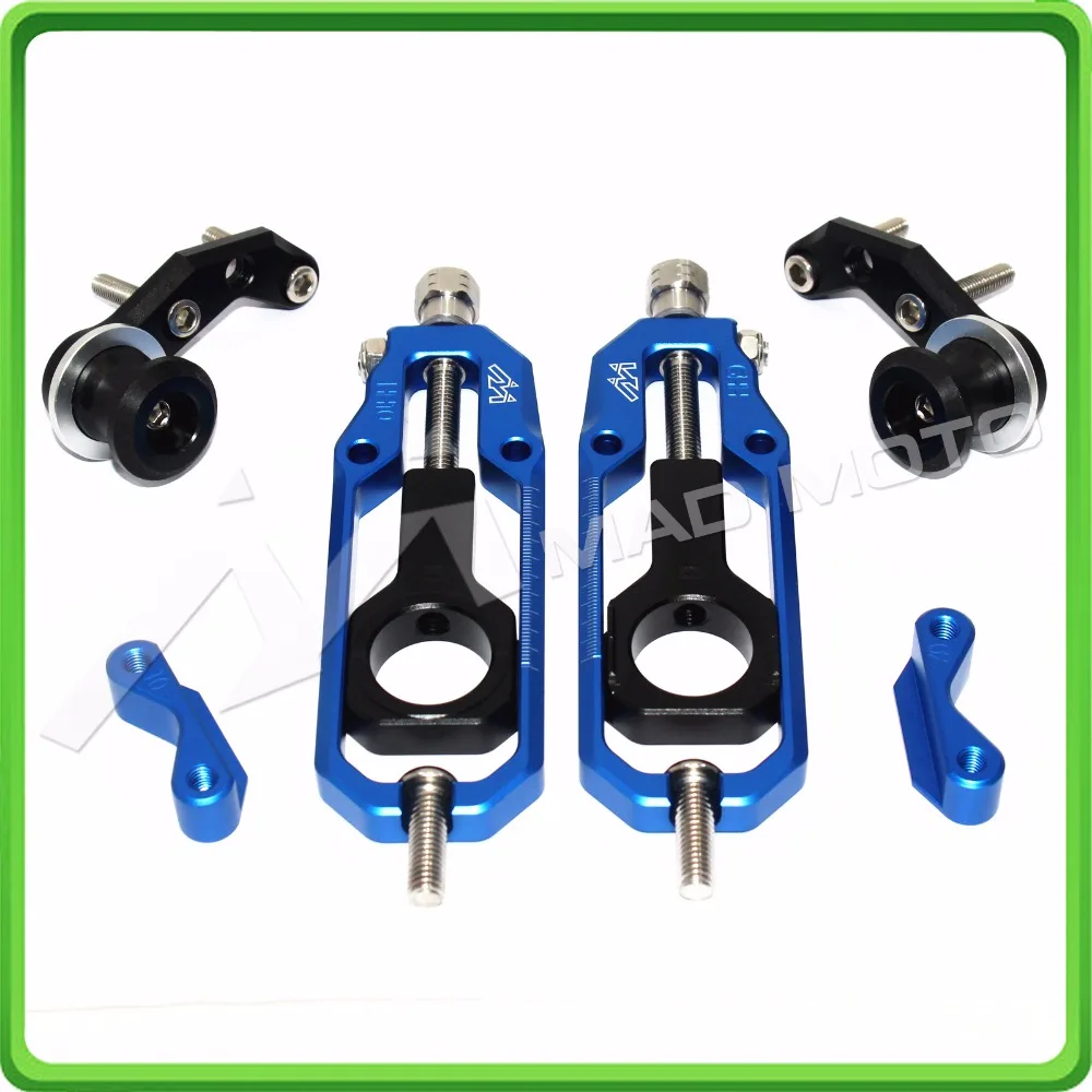 Motorcycle Chain Tensioner Adjuster with spool fit for Honda CBR600RR 2005 2006 2007 2008 2009 2010 CBR 600 RR Blue & Black (6)