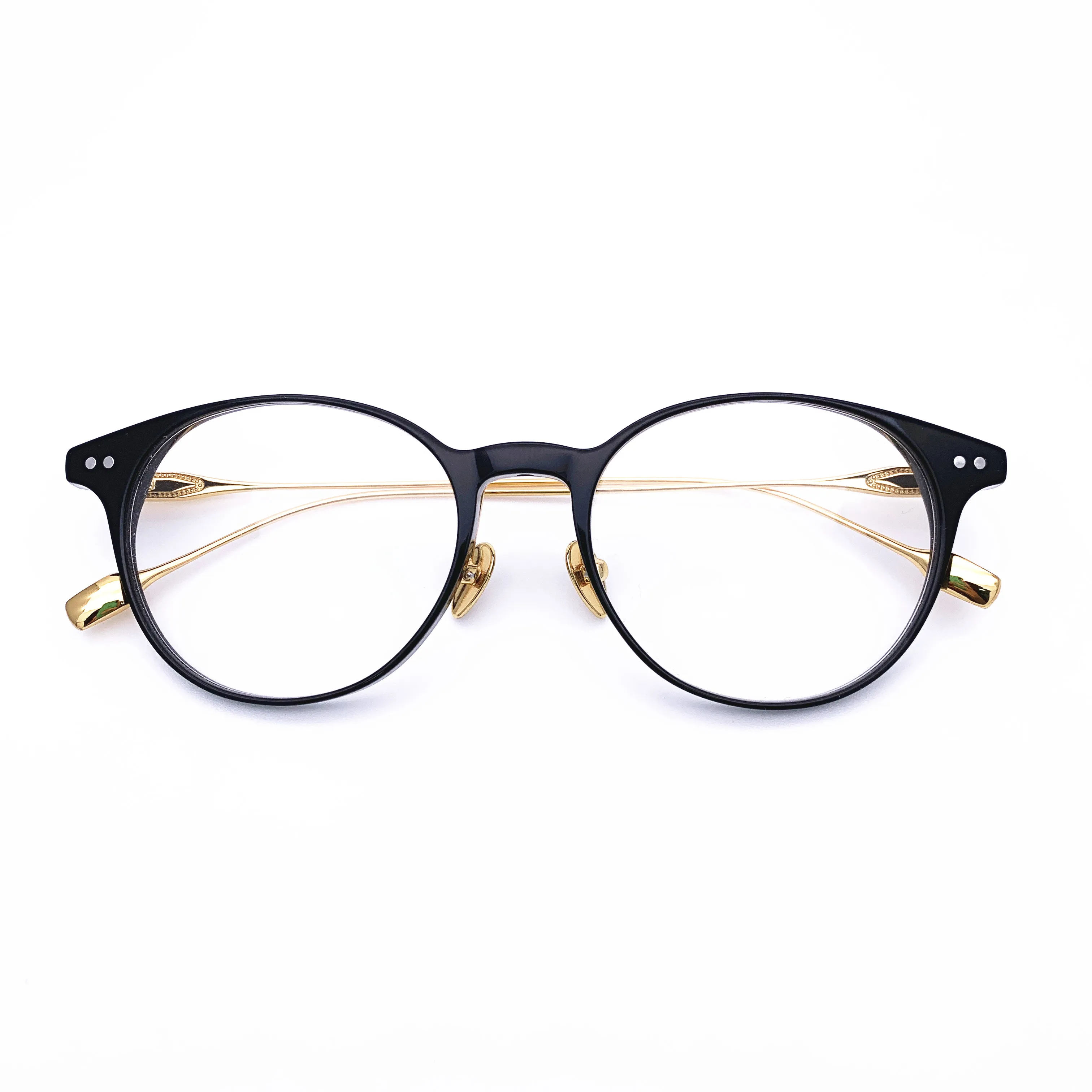 

Belight Optical Women Men Acetate with Metal Vintage Round Retro Glass Prescription Eyeglasses Optical Spectacle Frame Eyewear