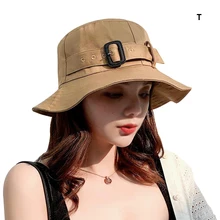 Женская индивидуальная Солнцезащитная Повседневная одноцветная портативная дорожная универсальное ведро шляпа
