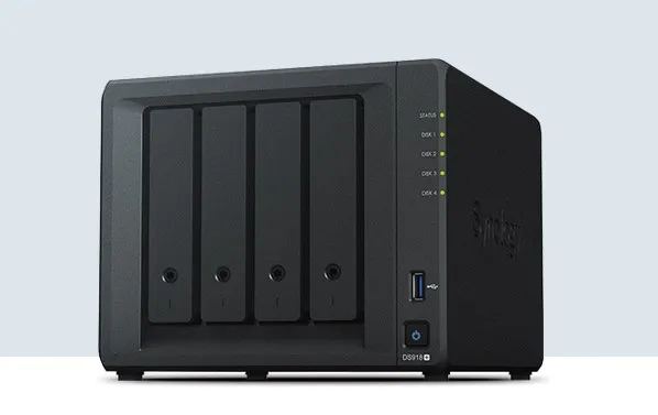 

NAS Synology Disk Station DS918+ 4G 4-bay diskless nas server nfs network storage cloud storage, 3 years warranty