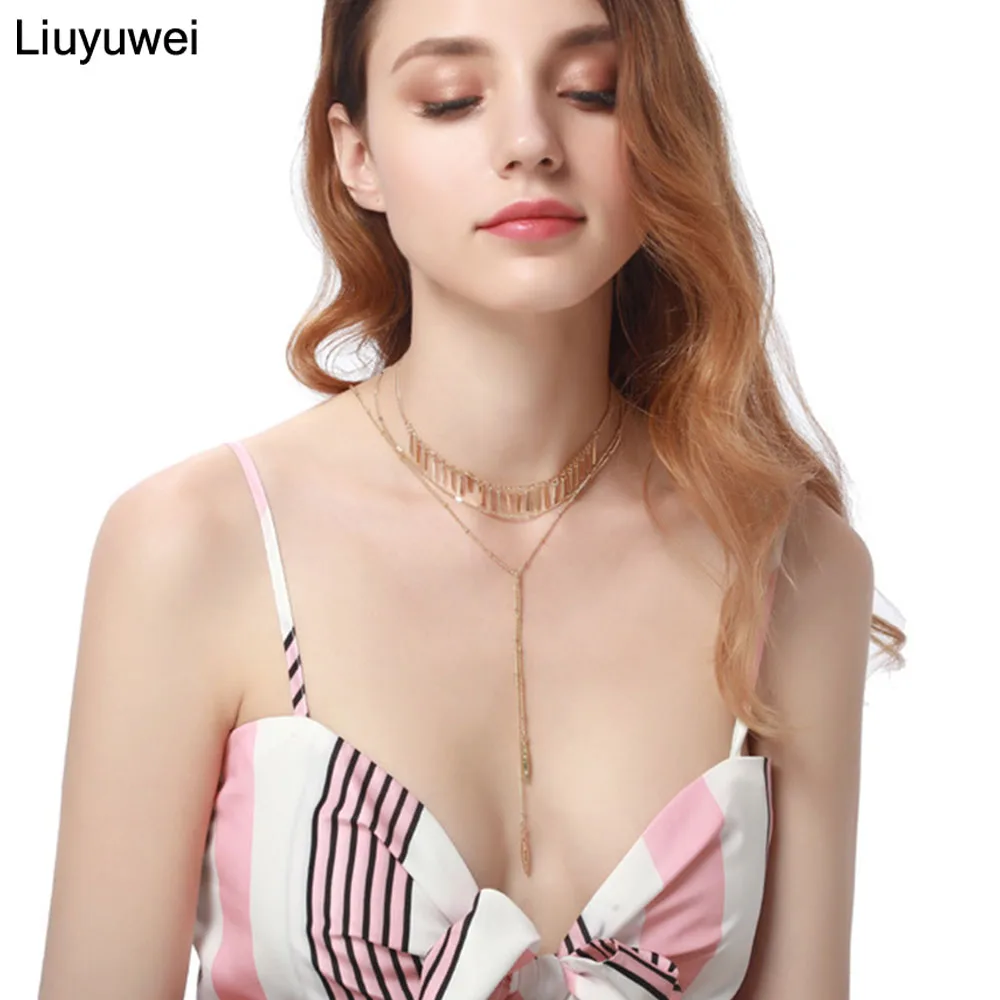 

Liuyuwei Charm Gold Chain Choker Necklaces Women Fashion Multi-Layer Pendant Necklace Statement Bohemian Jewelry for Women Gift