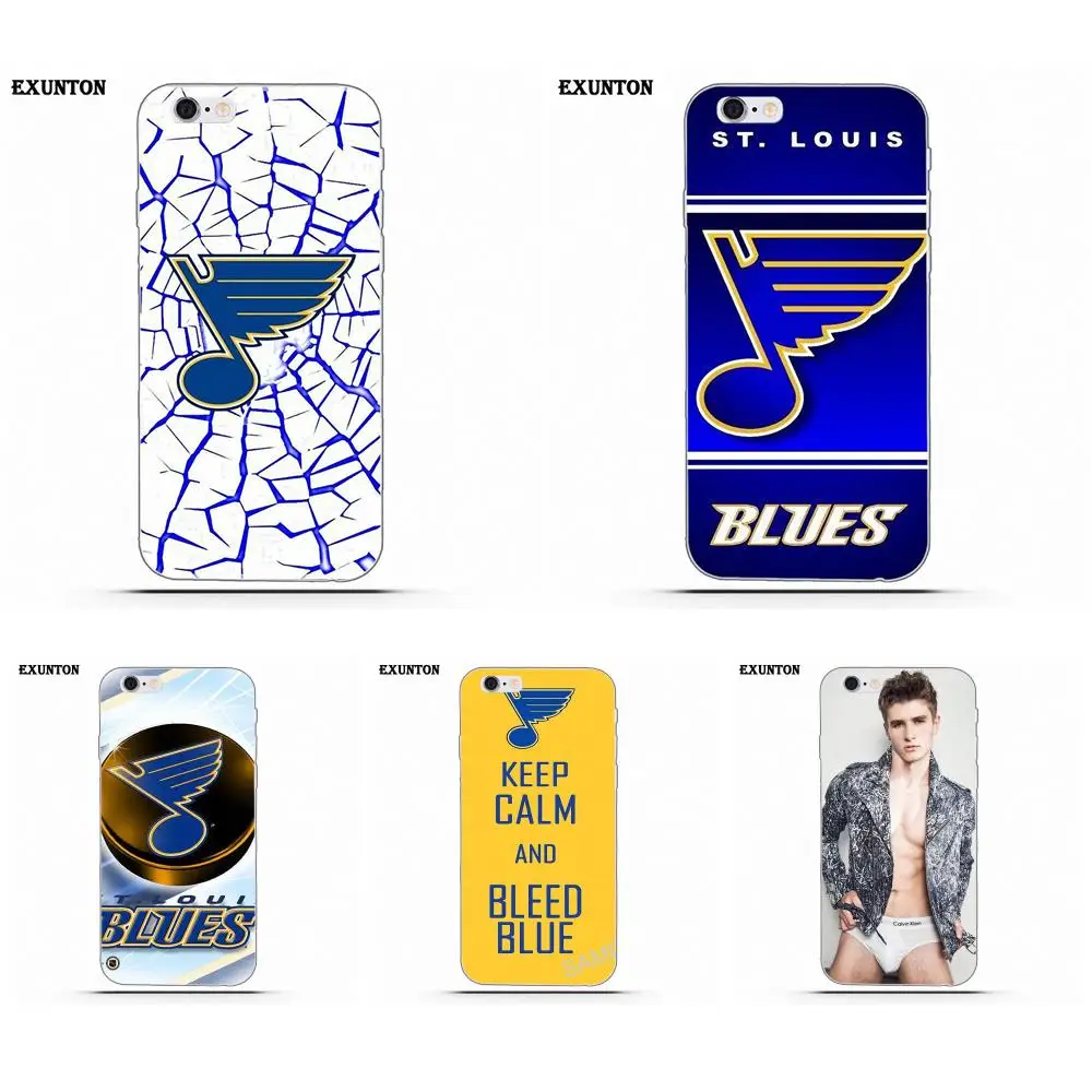 

Soft Silicone TPU Transparent Bags Cases For Apple iPhone 4 4S 5 5C SE 6 6S 7 8 Plus X St Louis Blues