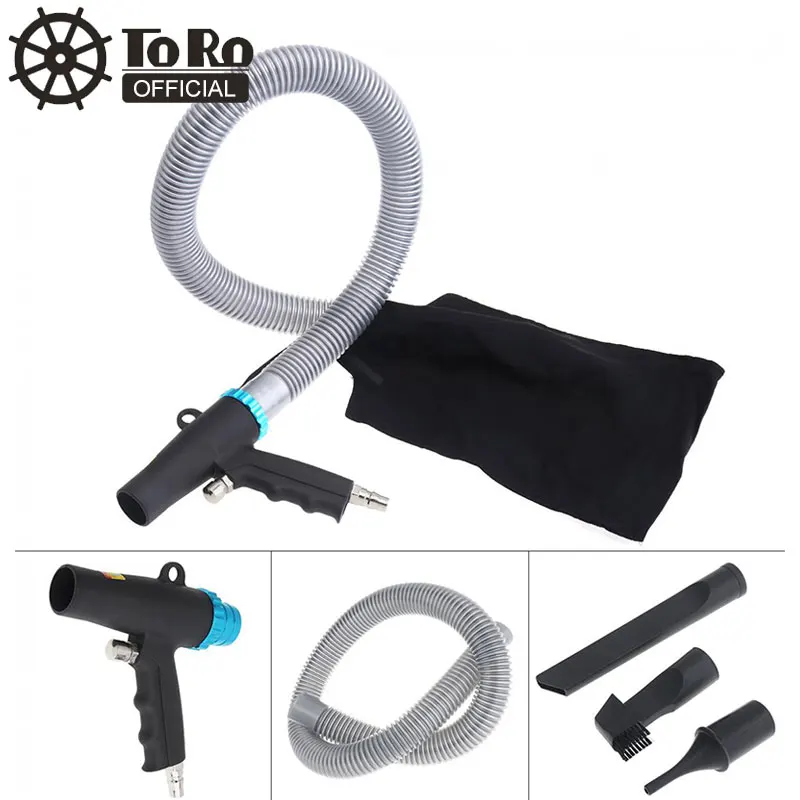 

TORO Pneumatic Blowing Dust and Vacuuming Dual-use Gun Suction Gun with 90cm Air Tube and 3pcs Nozzles for Dust Removal