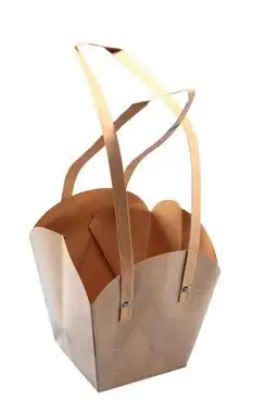 10pcs Kraft Paper Bag Waterproof Flower Arrangment Packing Bags With Paper Rope Customize Bonsai package plant pot carrier 