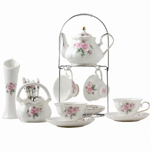 Luxury Coffee/Tea Cups Set Bone China Porcelain British Style