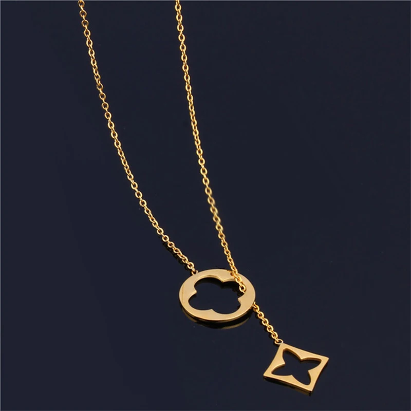 

stainless steel jewelry chain personalized female choker gold long pendant necklace women chocker neckless accessories