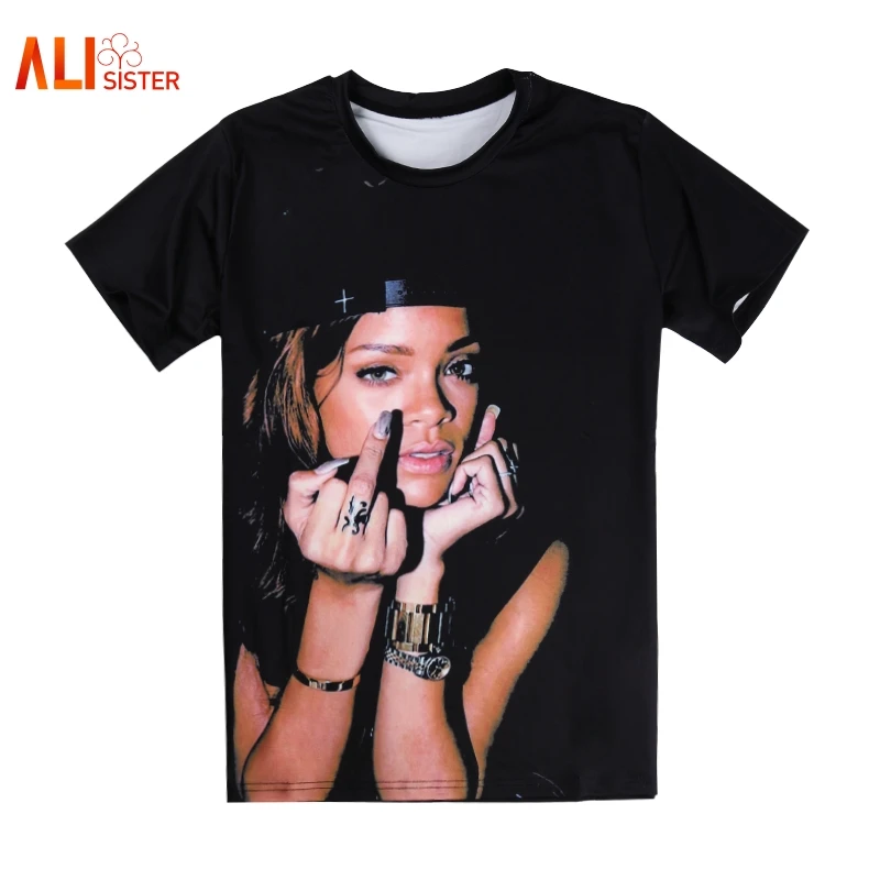 Alisister Rihanna camiseta hombres/mujeres 3D Camisetas Mujer Rihanna La camiseta atractiva femenina impresa camiseta tops ropa Alisister Rihanna camiseta hombres/mujeres 3D Camisetas Mujer Rihanna La camiseta atractiva femenina impresa camiseta tops ropa