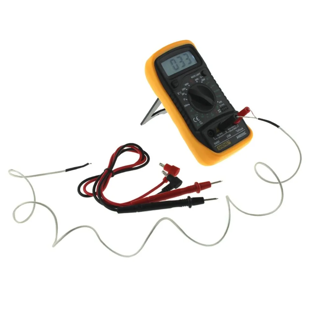 Цифровой мультиметр Вольт тестер измеритель температуры инструмент профессиональный термометрический Амперметр Вольтметр Ом ЖК-дисплей AC/DC