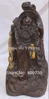 

001125 14" Chinese Bronze Gilt Stand Damo Bodhidharma Dharma Buddha Arhat States statue