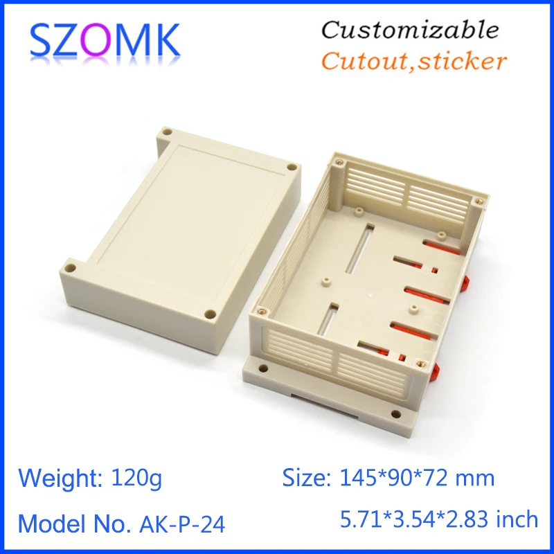 plastic din rail enclosure box junction housing abs control enclosure szomk din boxes power supply distribution project case  (10)