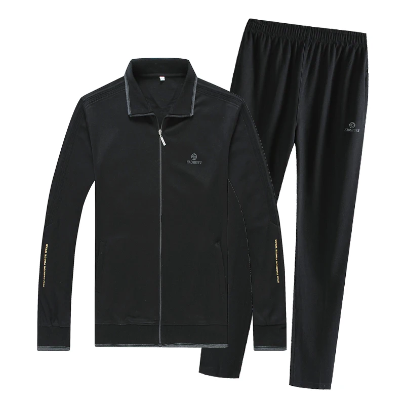 New 2018 Brand Tracksuit Fashion Big Size 6XL Men Sportswear Two Piece Sets Cotton Fleece Thick hoodie+Pants Sporting Suit Male