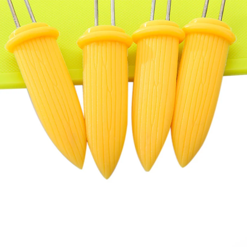 20/50/100Pcs/Set Handle PP Corn Fork Corn Holders Skewers Needle Fork Multi-Function Fruit Party Kitchen BBQ Barbecue Tools