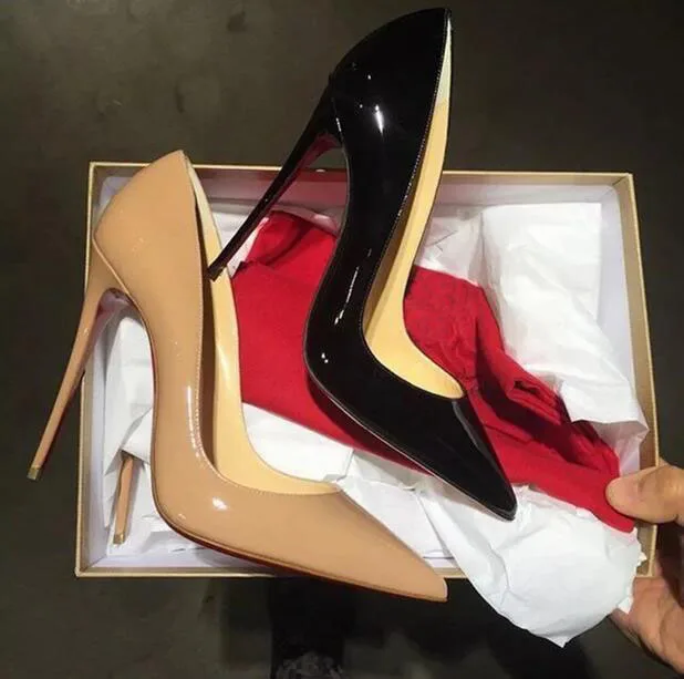 

Top Quality 2016 Women Shoes Red Bottom High Heels Sexy Pointed Toe Red Sole Wedding Shoes Chaussure Escarpins Semelle Rouge