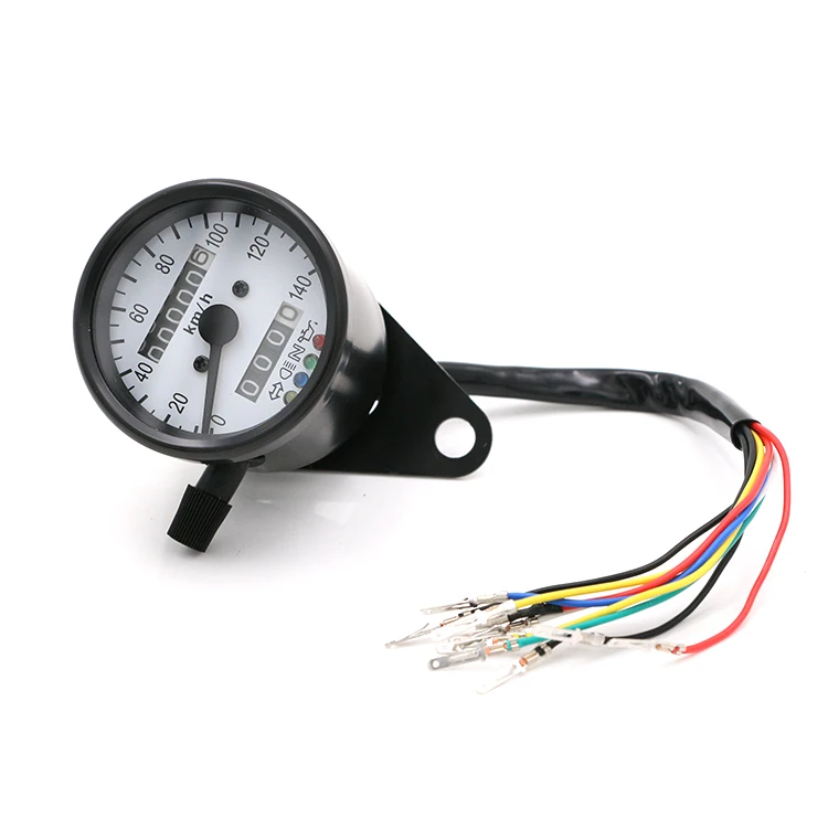 

Motorcycle LED Backlight Signal Odometer KMH Speedometer Gauge Cafe Racer Old School Bobber Touring Custom