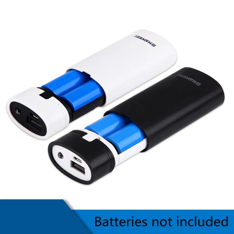 Универсальный чехол для двух аккумуляторов 18650 портативный внешний USB
