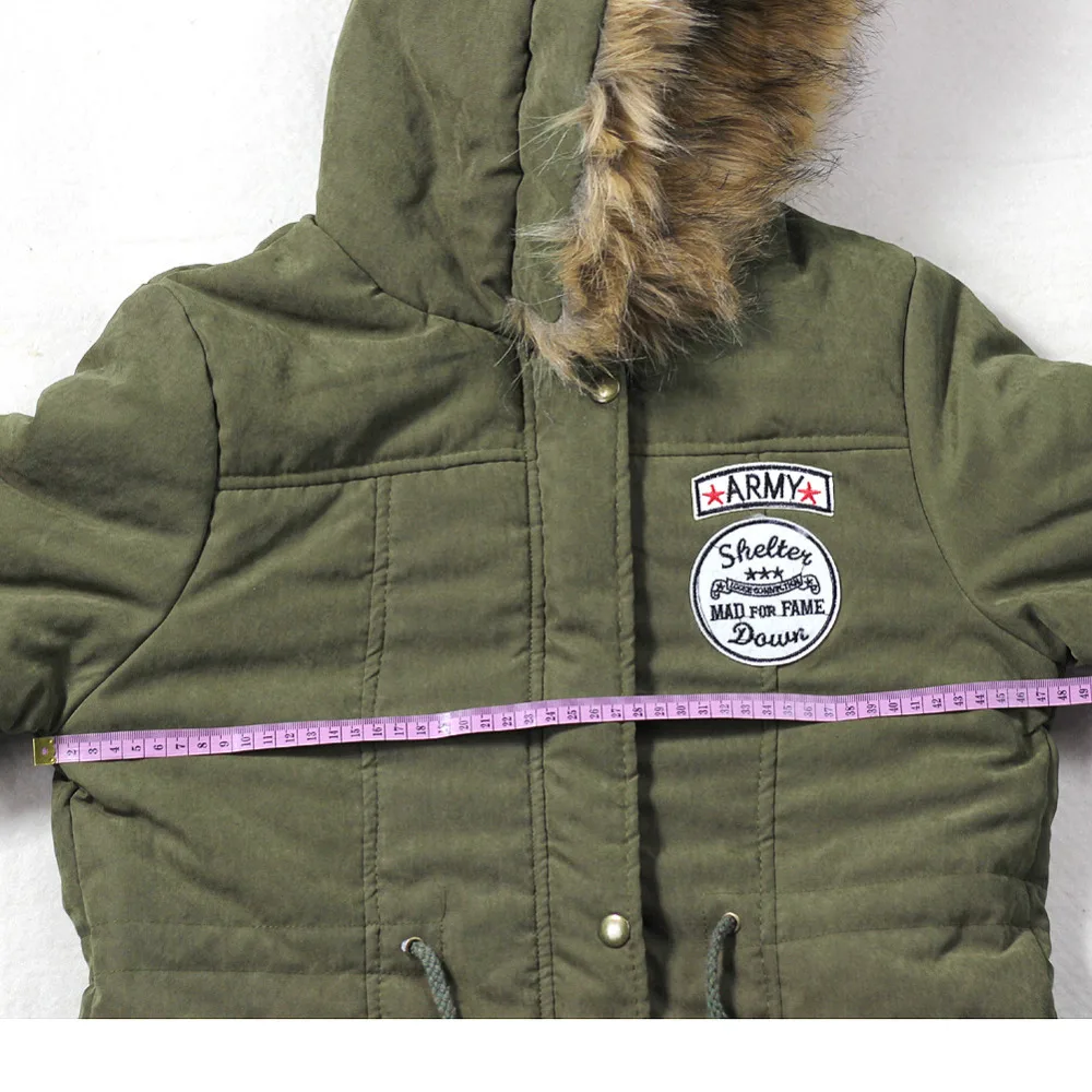 Aonibeier Parkas Women Coats Fashion Autumn Warm Winter Jackets Women Fur Collar Long Parka Plus Size Hoodies Cotton Outwear