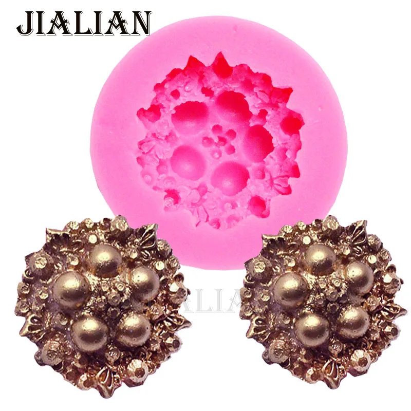 

3D gem pearl Silicone Mold DIY Cake Decorating Tools Flowers Fondant chocolate sugar art displays T0904
