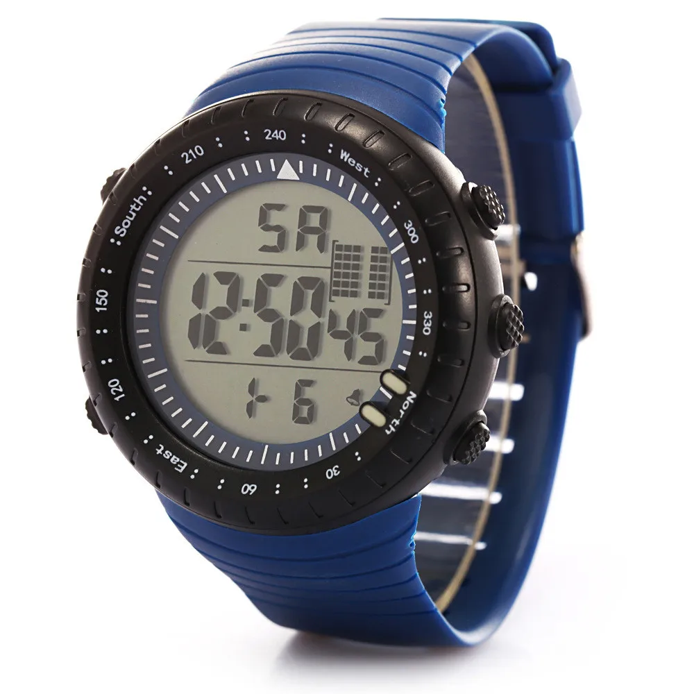 Светодиодный цифровые часы мужские спортивные 50 м Профессиональные Водонепроницаемые Военные Резиновые Кварцевые Светящиеся Наручные часы модные наручные часы с будильником