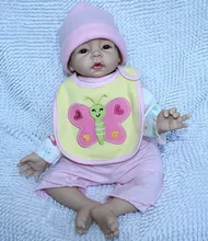 22″ Lifelike Reborn Baby Alive Soft Silicone Interactive Newborn Girl Dolls for Gift Kids Playhouse Toys