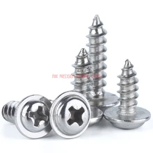 2019 Drywall Vis M2 M2.6 M3 M4 M5 304 Grade With Pad Stainless Steel Round Head / Pan Tapping Screws With Self-tapping Screw free shipping gb846 316 stainless steel flat head self tapping ka screws m4 m5 m6 philips hot sale new style 2017