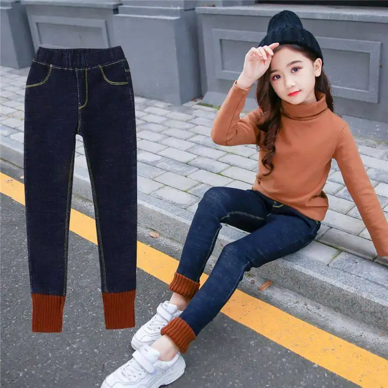 girls fleece jeans