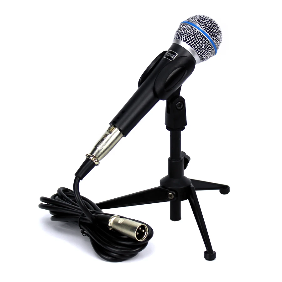 Professional Wired Karaoke Microphone System Vocal Dynamic Mic Holder