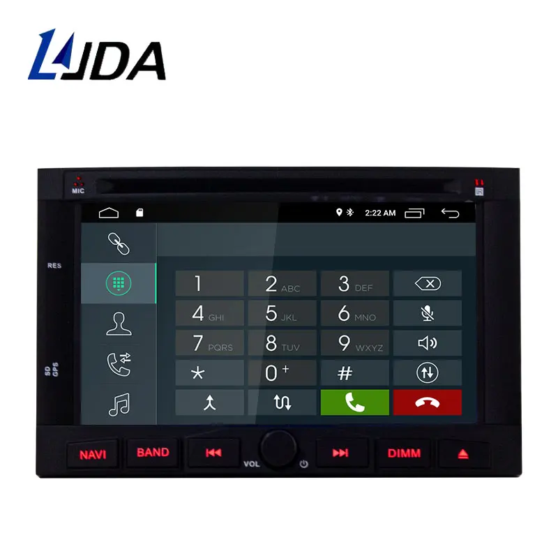 Discount LJDA 2 DIN Android 10.0 CAR Audio DVD player FOR PEUGEOT 3008 5008 Partner Citroen Berlingo gps Multimedia head device WIFI DAB 1