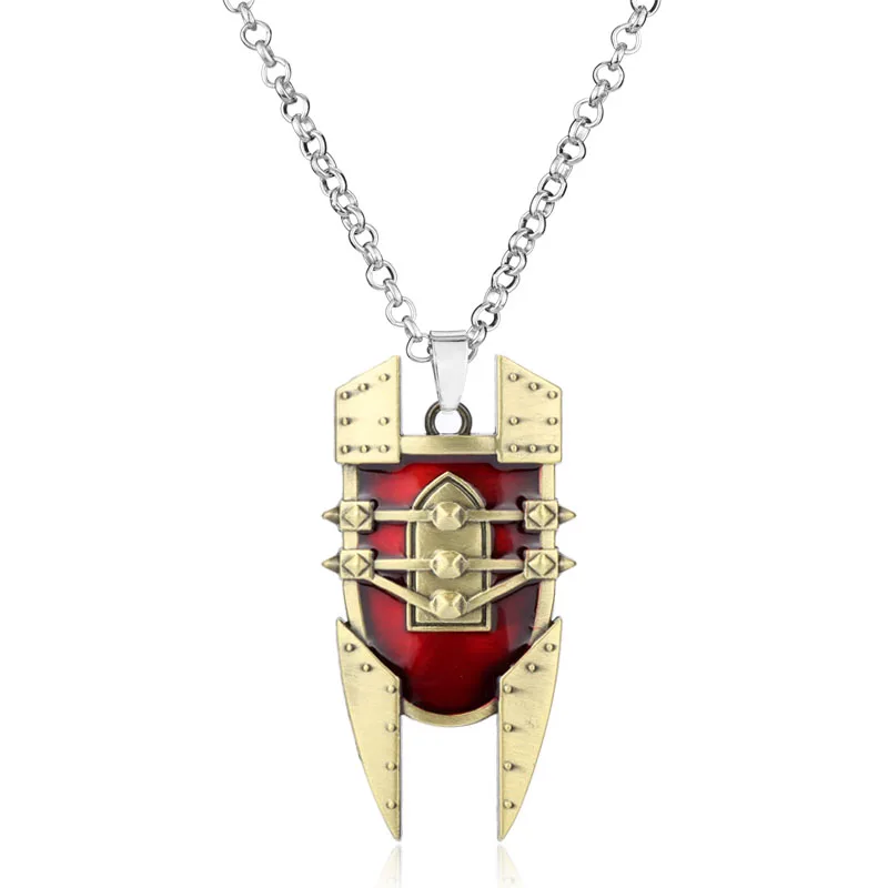 Hot Game LOL the Mad Chemist Singed Red Shield Weapon Necklace For Male Mens Key Holder Friendship Necklaces &amp Pendants Colar | Украшения