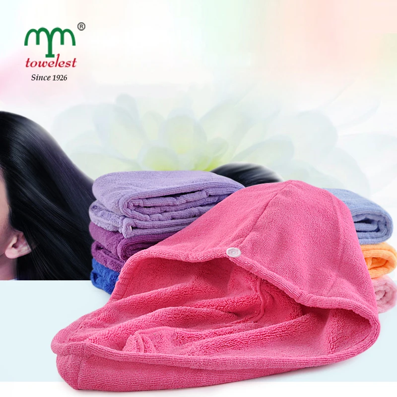 New 2016 Towel - 2pcs microfiber Magic towel Quick-Dry Hair Towel turban Hat Cap Hair Dryer Bath Salon Towels women hair wraps