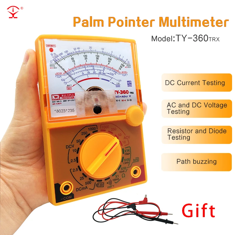 

TY 360TRX Pointer Multimeter Portable AC/DC Resistance Diode Test Instrument Multiple Circuit Protection Household Electrician