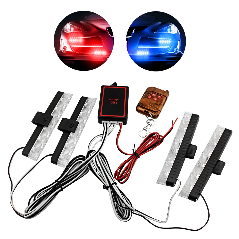 DC 12V 4x6 Led светодиодная вспышка для автомобиля мотоцикла стробоскопическая