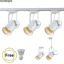 Светодиодный точечный светильник COB рельсовый светильник AC85-265 в Точечный светильник, регулируемый светильник, выставочный офисный потолочный светильник/настенный рельсовый светильник ing