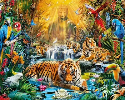 

Diamond Painting Animal Tigers Cross Stitch Diamond Embroidery Full rhinestones Home Decor gift Wall Painting gift