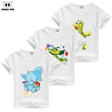 DMDM PIG Children Short Sleeve T-Shirts For Boys Girls T-Shirt Christmas Kids Cars Baby Teen Girl Tshirt Clothes Size 8 10 Years