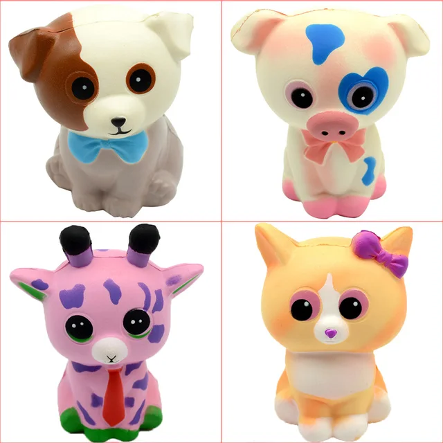 Squishi Aumento Antiestrés Squishies Juguetes Cachorro Perro Squishy Cartooon Cute Kawaii Squish Regalo Animal Navidad Divertido Juguete Lento Niños b6fgyY7