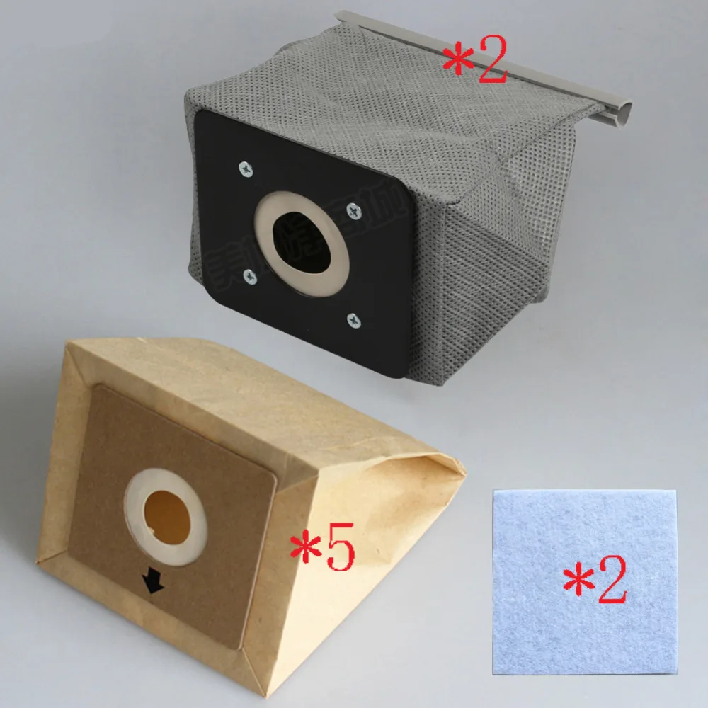 9 pcs/lot Practical Vacuum Cleaner 5 Dust Paper Bags & 2 Non Woven Bags