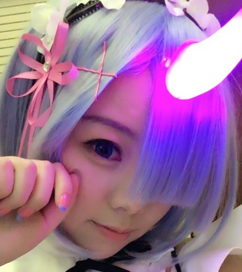 

Anime Re:Zero kara Hajimeru Isekai Seikatsu Ram Rem Cosplay Halloween Prop Devil Horns