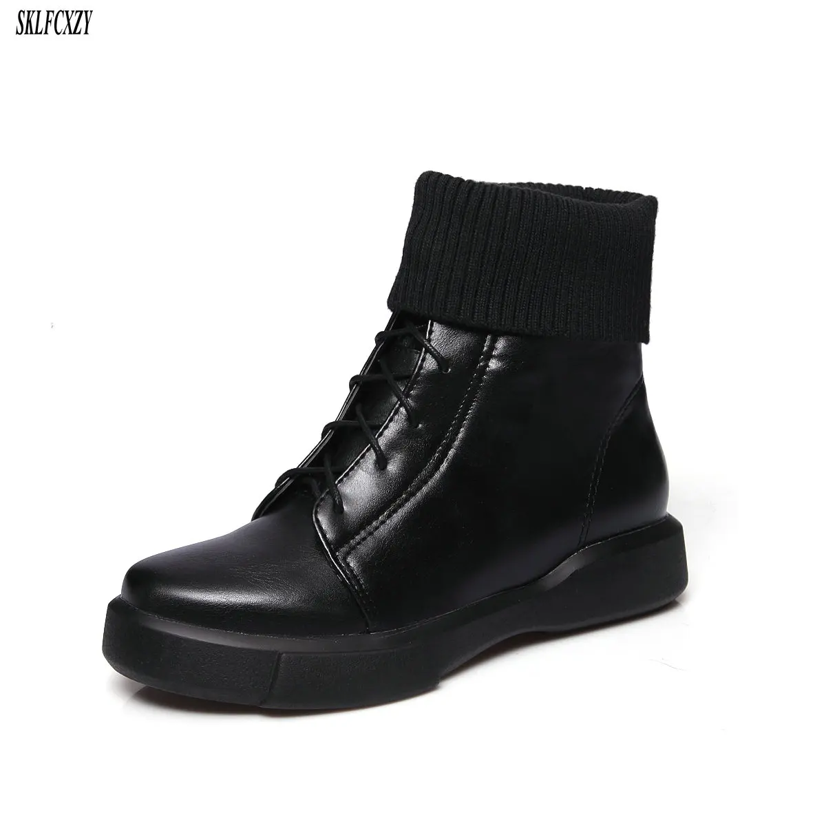 

Winter European new warm women's boots plush boots with snow boots comfortable flat shoes for young women size 34-43
