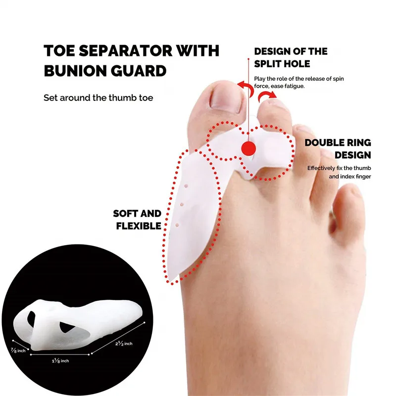 9 шт./упак. Bunion корректор крепления, силиконовые разделители ног, выпрямитель для ног для снятия боли, лечение Bunion