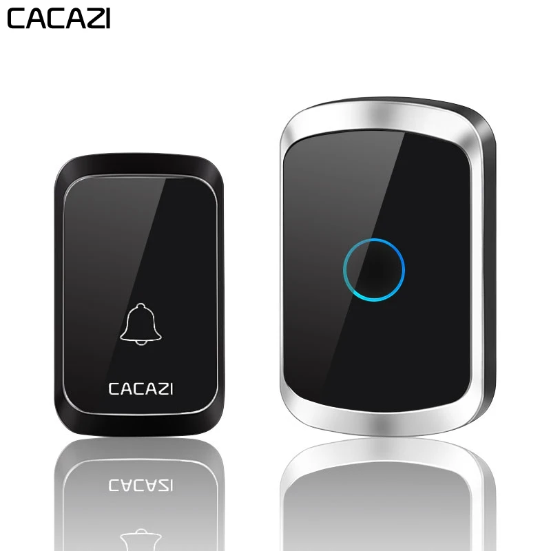 

CACAZI Wireless Door Bell Waterproof Battery 1 2 Transmitter 1 2 3 Receiver US EU UK AU Plug Home Bell Wireless Ring Bell Chime