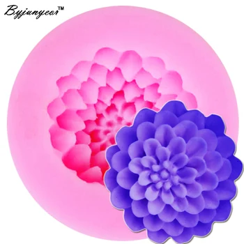 

Byjunyeor M159 Epoxy UV Resin Silicone Fondant Decoration Mold Chrysanthemum Flower Chocolate Mold Fondant Cake Decoration